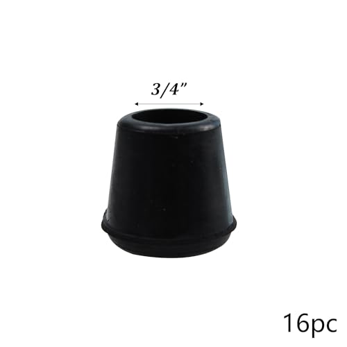 Rubber pad Circular Table Foot Cover Chair Foot Cover Silent Furniture Table and Chair Anti Slip cover19mm (3/4 inch) - size: 19mm-16pack