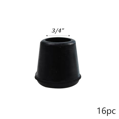 Rubber pad Circular Table Foot Cover Chair Foot Cover Silent Furniture Table and Chair Anti Slip cover19mm (3/4 inch) - size: 19mm-16pack