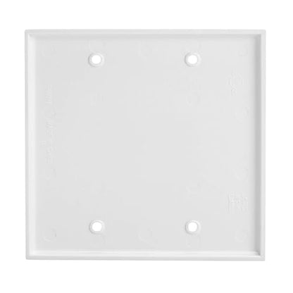 Cmple - 2 Gang Blank Wall Plate, Standard Size, Polycarbonate Thermoplastic Panel GFCI Wall Plate with Screws - White - color: Blank 2 Gang White, size: 10 Pack