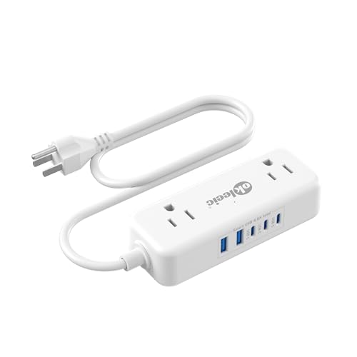 Short Extension Cord 2 Foot - Appliance Surge Protector Small Power Strip, 14 Gauge Heavy Duty Extension Cord with 4 Outlets 5 USB, High Wattage for Microwave, Workbench, Kitchen, Garage Must Have - size: 2FT-15A-1080J, style: 4AC+2U3C