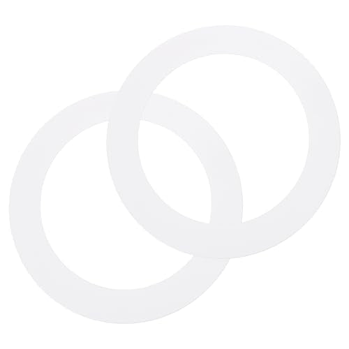 uxcell 2 Pack Goof Rings for 6" Recessed Lights, 6.3" ID 8.6" OD Steel Flat Goof Trim Ring Can Light Cover Plate Flush Mount Can Converter for Ceiling Wall Hole Decorative, Matte White - color: White, size: Fits: 6" Inch (Cutout Size Approx 160mm/6.3")