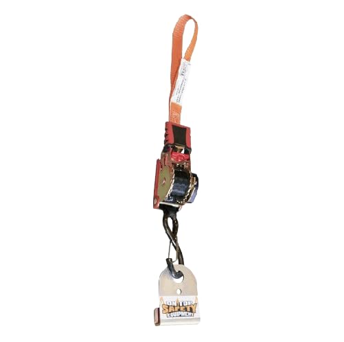 Life Grab Ladder Stabilizer - 2-Pack Adjustable Ratchet Strap System, Universal Fit Ladder Security Accessory, Robust Hook Attachments for Roof & Tree Work, Enhanced Stability & Safety, Easy Install