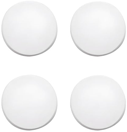 Large Door Stoppers for Wall (4 Pack) – 3.25" White Plastic Wall Protectors with Strong Adhesive – Shock Absorbent & Quiet – Stops Damage from Door Knobs – Stick-On, No Tools Needed