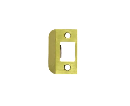 QCAA Solid Brass Extended Lip Strike, 1-1/2"X2-1/4", Polish Brass, 1 Pack, Made in Taiwan - color: Polish Brass(1-1/2"), size: 1 Pack