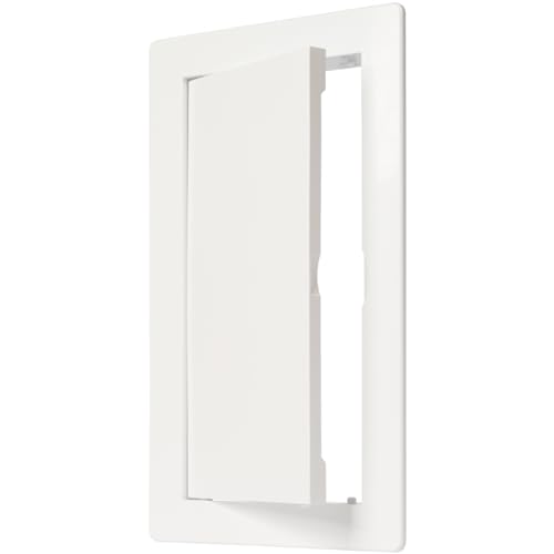 4" x 8" White Plastic Access Panel. Service Shaft Door Panel. Plumbing, Electricity, Heating, Alarm Wall Access Panel for Drywall. Bathroom Services Access Hole Cover. - color: White, size: 4" x 8"