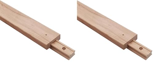 Wooden Drawer Slides 40cm Classic Wood Center Guide Track (15-3/4'') (Pack of 2) - size: 15-3/4'' (Pack of 2)