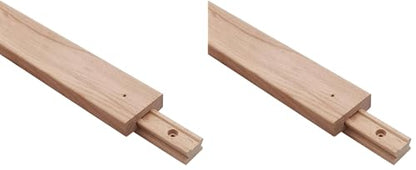 Wooden Drawer Slides 40cm Classic Wood Center Guide Track (15-3/4'') (Pack of 2) - size: 15-3/4'' (Pack of 2)