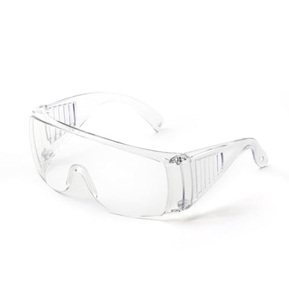 JING LEI Safety Glasses Anti Fog Goggles Vented Sides Shields Transparent PC Frame Spectacles for Lab Medical and Daily Use - color: Clear Lens
