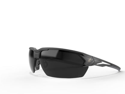 EDGE Pumori Z87 Safety Rated, Adjustable TPR With Anti-Slip Features, Flexible Polycarbonate Frames with Nylon Lenses - color: Matte Black