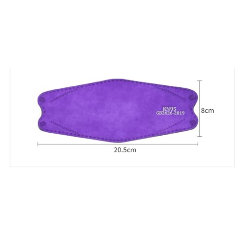 akgk KN95 Face Masks 50 Pack,5-Ply Disposable Purple Face Mask Against PM 2.5 Smoke and Dust - color: Z-50 Pack-purple