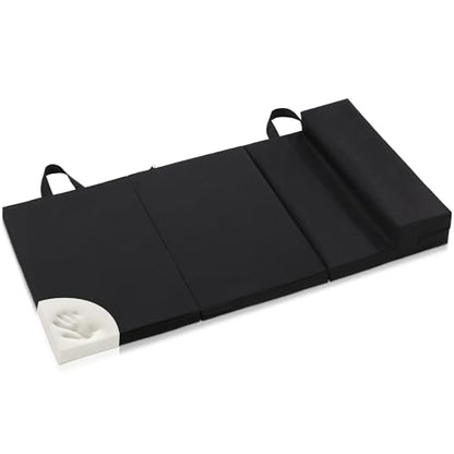 BALAPET Thick Supportive Foam Mechanical Mat to Lay On with Pillow, Waterproof Portable Mechanic Pad for Working Under Car with Carrying Handles,Suitable for Garage, Picnicking, Gardening