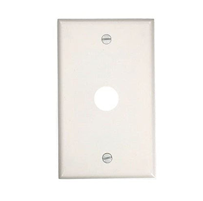 Leviton 1-Gang .625-Inch Hole Device Telephone/Cable Wallplate, Standard Size, Thermoset, Box Mount, 88017, White - size: Standard