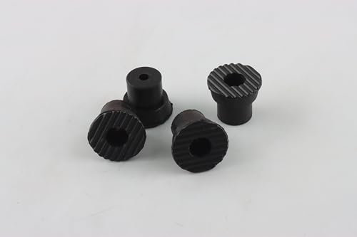 U 9163 Door Stop Rubber Tip with Screw, Replacement Tips for Drop Down Door Holders, Black, Rubber (4 Pack)