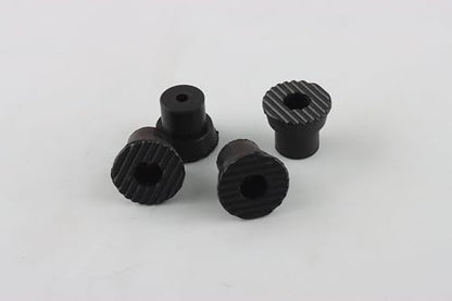 U 9163 Door Stop Rubber Tip with Screw, Replacement Tips for Drop Down Door Holders, Black, Rubber (4 Pack)