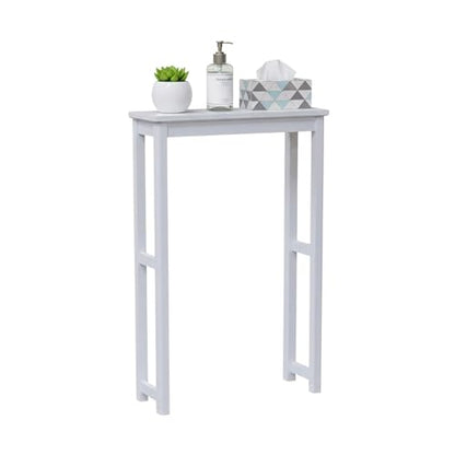 Dorset Over-the-Toilet Storage Shelf – 27" W x 37" H Space Saver Rack with Single Open Shelf for Towels & Toiletries – Minimalist Modern Design & Easy Assembly Bathroom Organizer by Alaterre Furniture - size: Toilet Shelf