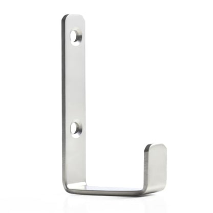 Stainless Steel Hooks for Hanging, Heavy Duty Hooks, Coat Hook, Wall Hooks Wall Mounted Hook Towel Hook Garage Holder Screw Hanger, 6 Pack (Silver) - color: Silver