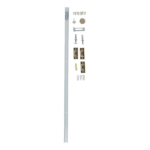 National Hardware N343-715 Bifold Door Hardware Kit 36 in Steel Track Surface Mount Adjustable White Complete Folding Closet Door Set for Doors up to 30 lbs Each - size: 36 Inch