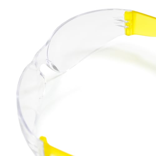 JORESTECH Safety Glasses, ANSI Z87+ Compliant, Impact-Resistant Polycarbonate Lenses, UV Protection, Anti-Scratch Coating, 12-Pack - color: Yellow-clear