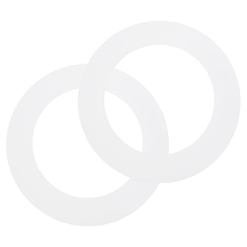 uxcell 2 Pack Goof Rings for 5" Recessed Lights, 5.35" ID 7.9" OD Steel Flat Goof Trim Ring Can Light Cover Plate Flush Mount Can Converter for Ceiling Wall Hole Decorative, Matte White - color: White, size: Fits: 5" Inch (cutout size approx 136mm/5.35")