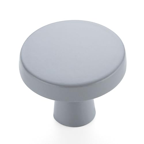 Ravinte 25 Pack Drawer Pulls 1-1/4 Inch Kitchen Cabinet Knobs Solid Round Dresser Drawer Knobs Grey Dresser Knobs Drawer Knobs Simple Cabinet Hardware for Cupboard Drawer Pulls - color: Gray