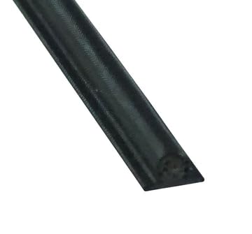 WRS .190" Bulb Height x .141" Backing Bulb Seal Weatherstripping for Windows – Black Rubber Window Weather Stripping Replacement, Compression Seal for Vinyl & Aluminum Windows (24 ft Roll) - color: 24 Ft Roll - Black Bulb Seal (.190" x .141")