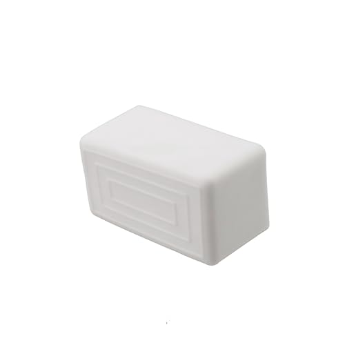 Antrader Rectangle Shaped Rubber PVC Furniture Pads Table Chair Leg Foot End Caps Covers Protectors 1" x 2" (16PCS,White) - color: White, size: 1" x 2"-16pcs