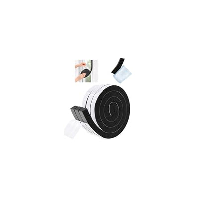 3 Rolls Air Conditioner Window Seal,High-Density Window Foam,1" W x 1" T, Strong Adhesion Foam Tape for Doors, Windows & AC Units, Soundproof & Energy Saving, Black (Total 19.5 FT) - color: Black-19.5FT