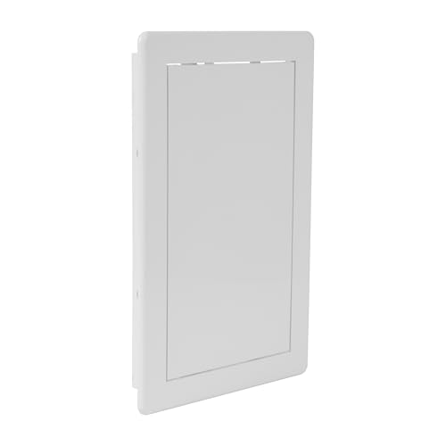 Repa Market 6 x 10 Access Panel for Drywall and Ceiling – White ABS Plastic Door Panel, Wall Hole Cover Plate - Rustproof, Easy Access and Installation, Hinged Door for Plumbing Electrical Utility - size: 6 X 10 (Cut Out Size)