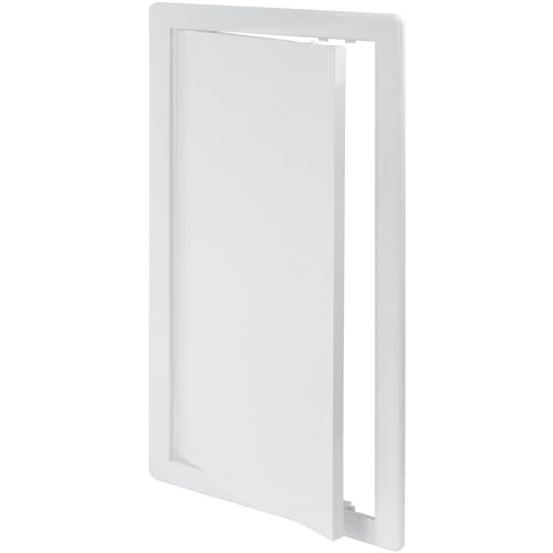 Vent Systems White ABS Plastic Access Panel 8 x 16 Inch (Cut-Out) - Access Panel with Door for Drywall, Wall, Ceiling - Electrical and Plumbing Service Inspection Door for Indoor Use - size: 8 X 16 Inch / 200 X 400 Mm