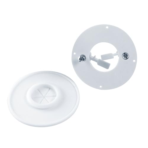 Construct Pro Speedy’Z Screw-in Cable Pass Through Port – White, 1.125" Inner Diameter, 2.5" Outer Diameter (2 Pack) - style: 2 Pack