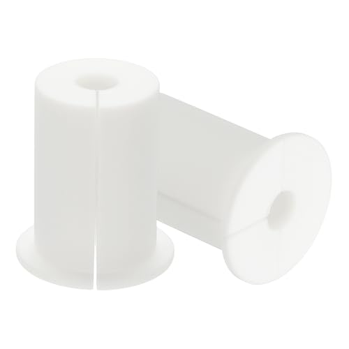 PATIKIL Wall Grommets for Cables 1", 2 Pcs Cable Routing Kit Silicone Hole Grommet Feed Through Bushing for Ethernet Accessories with 0.33" (8.5mm) Hole, White - color: White, size: 1" x 0.33"