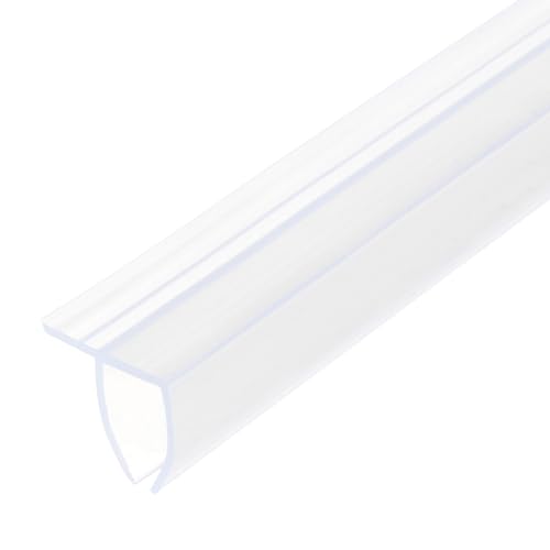 uxcell Shower Door Side Seal, F-Type Shower Door Sweep for 1/4" Glass 86.5" Long Silicone Frameless Glass Door Seal Strip, Stop Shower Leaks, Clear - size: 1/4" Glass 86.5" Long