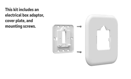 Honeywell Home Large Cover Plate & Electrical Box Adaptor for T-Series Thermostats (THP2400A1080), White