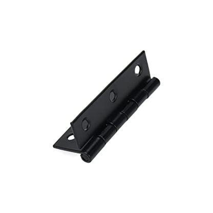 Antrader 2" Black Folding Hinges Mini Cabinet Hinges with Screws for Cabinet Drawers Jewelry Box, 12 Pack - color: Black, size: 2" x 1.1", 12pcs