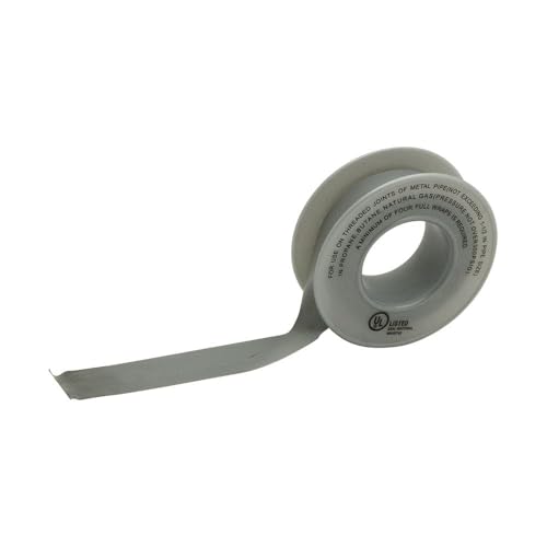 Thrifco 4400944 944-T 1/2 Inch x 260 Inch Gray Thread Sealing PTFE Stainless Steel Tape