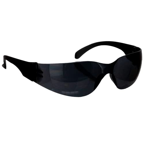 BISON LIFE Clear Safety Glasses – ANSI Z87.1 Scratch & Impact Resistant Wrap Around Eye Protection Goggles for Men & Women - color: Black/Black