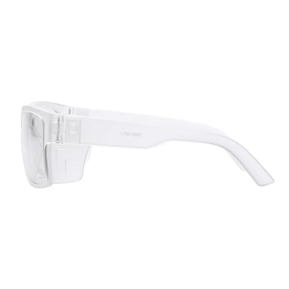 TransitionSafetyGlaseswith ANSI Z87+ImpactApproved Wraparound&Anti Bluelight UV400 - color: Matte Clear
