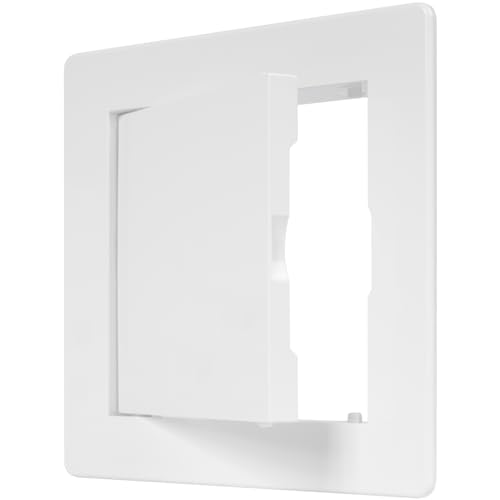 4" x 4" White Plastic Access Panel. Service Shaft Door Panel. Plumbing, Electricity, Heating, Alarm Wall Access Panel for Drywall. Bathroom Services Access Hole Cover. - color: White, size: 4x4 Inch