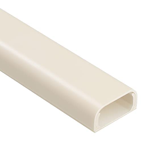 ZhiYo Cable Hider Raceway Kit, Wire Hiders for TV on Wall, Paintable Cord Cover Channel, Cord Hider for Wall Mounted TV in Home Office, W0.95in X H0.47in, Beige - color: Beige, size: W0.95in X H0.47in X L68in