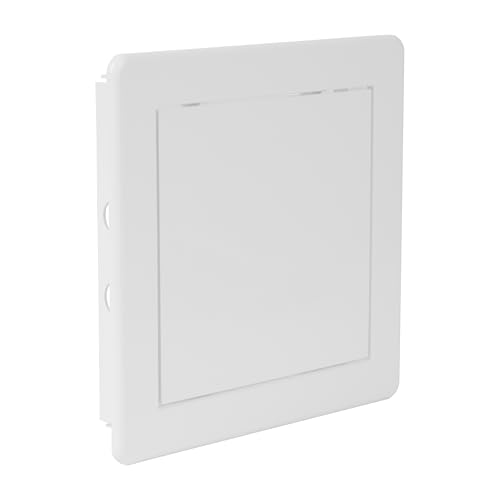 Repa Market 6 x 6 Access Panel for Drywall and Ceiling – White ABS Plastic Door Panel, Wall Hole Cover Plate - Rustproof, Easy Access and Installation, Hinged Door for Plumbing Electrical Utility - size: 6 x 6 (Cut Out size)
