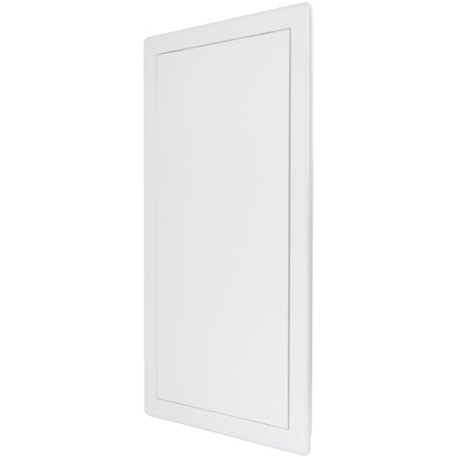 Vent Systems White ABS Plastic Access Panel 8 x 16 Inch (Cut-Out) - Access Panel with Door for Drywall, Wall, Ceiling - Electrical and Plumbing Service Inspection Door for Indoor Use - size: 8 X 16 Inch / 200 X 400 Mm