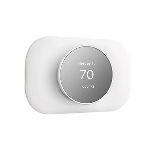 Petrichor Nest Thermostat Wall Plate - Compatible with Google Nest Thermostat 2020 - Nest Thermostat Trim Kit, Nest Thermostat Wall Plate Cover Accessory Easy Installation - Snow - color: White