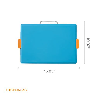 Fiskars Kids Creating Toolbox – Portable Art Storage Organizer with Reversible Lid, Carry Handle, and Secure Snap-Close Design - style: Creating Toolbox