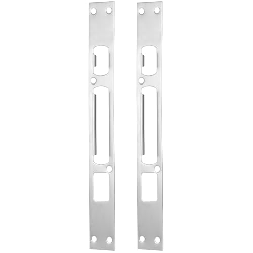 2Pcs Door Security Strike Plates 10.23X1.18In Stainless Steel Door Lock Reinforcement Plate for Home Security and Door Jam Reinforcement Easy Installation