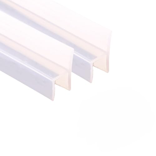Shower Door Seal Strip (Leak-Proof, 10FT Long, 3/8'' Inch Wide, Silicone), Frameless Glass Door Weather Stripping - size: 10mm