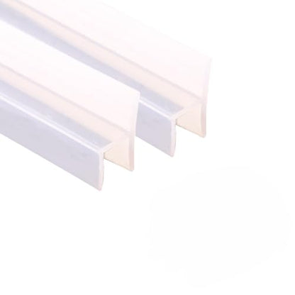 Shower Door Seal Strip (Leak-Proof, 10FT Long, 3/8'' Inch Wide, Silicone), Frameless Glass Door Weather Stripping - size: 10mm