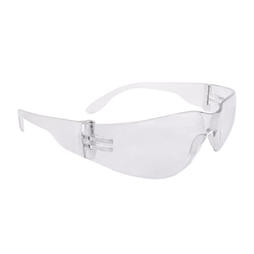 Radians Clear Safety Glasses, Scratch-Resistant, Wraparound, One Size - color: Clear, size: 1 Count (Pack of 1)