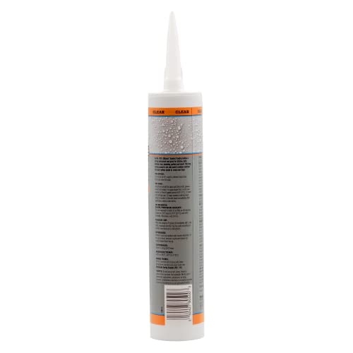 Gorilla Waterproof Caulk & Seal 100% Silicone Sealant; Clear; 10oz Cartridge (Pack of 6)