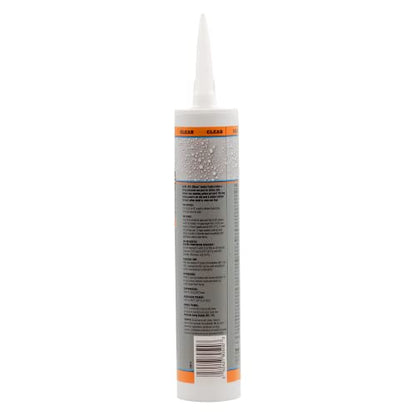 Gorilla Waterproof Caulk & Seal 100% Silicone Sealant; Clear; 10oz Cartridge (Pack of 6)