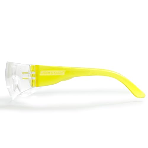 JORESTECH Safety Glasses, ANSI Z87+ Compliant, Impact-Resistant Polycarbonate Lenses, UV Protection, Anti-Scratch Coating, 12-Pack - color: Yellow-clear